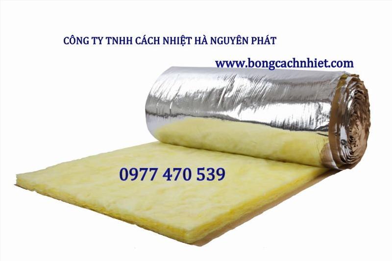 CÁCH NHIỆT NGOÀI , BÔNG THỦY TINH DÀY 25MM, TỶ TRỌNG 32KG/M3