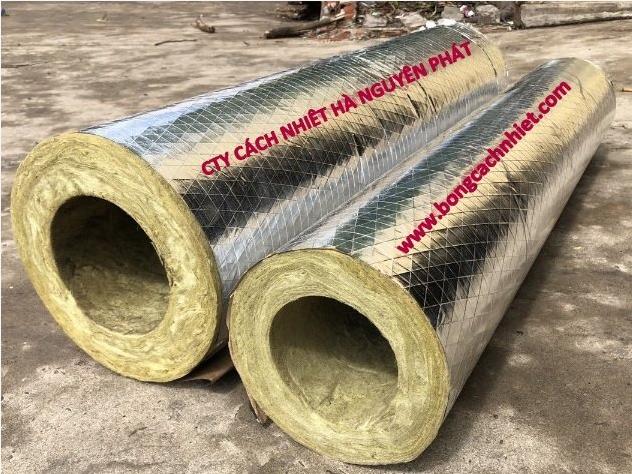 ỐNG BẢO ÔN CÓ BẠC ( BÔNG KHOÁNG ỐNG ROCKWOOL)